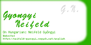 gyongyi neifeld business card