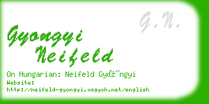 gyongyi neifeld business card